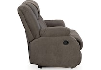 first base gunmetal reclining loveseat   
