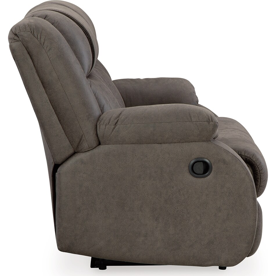 first base gunmetal reclining loveseat   