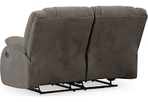 first base gunmetal reclining loveseat   