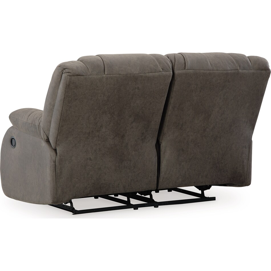 first base gunmetal reclining loveseat   