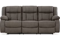 first base gunmetal reclining sofa   