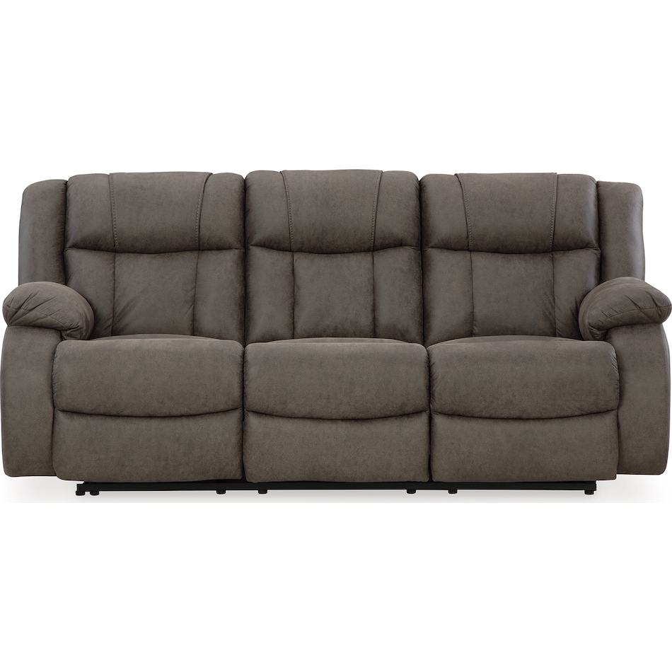 first base gunmetal reclining sofa   