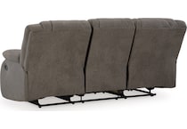 first base gunmetal reclining sofa   