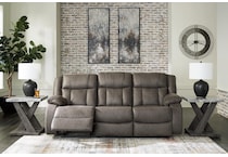 first base gunmetal reclining sofa   