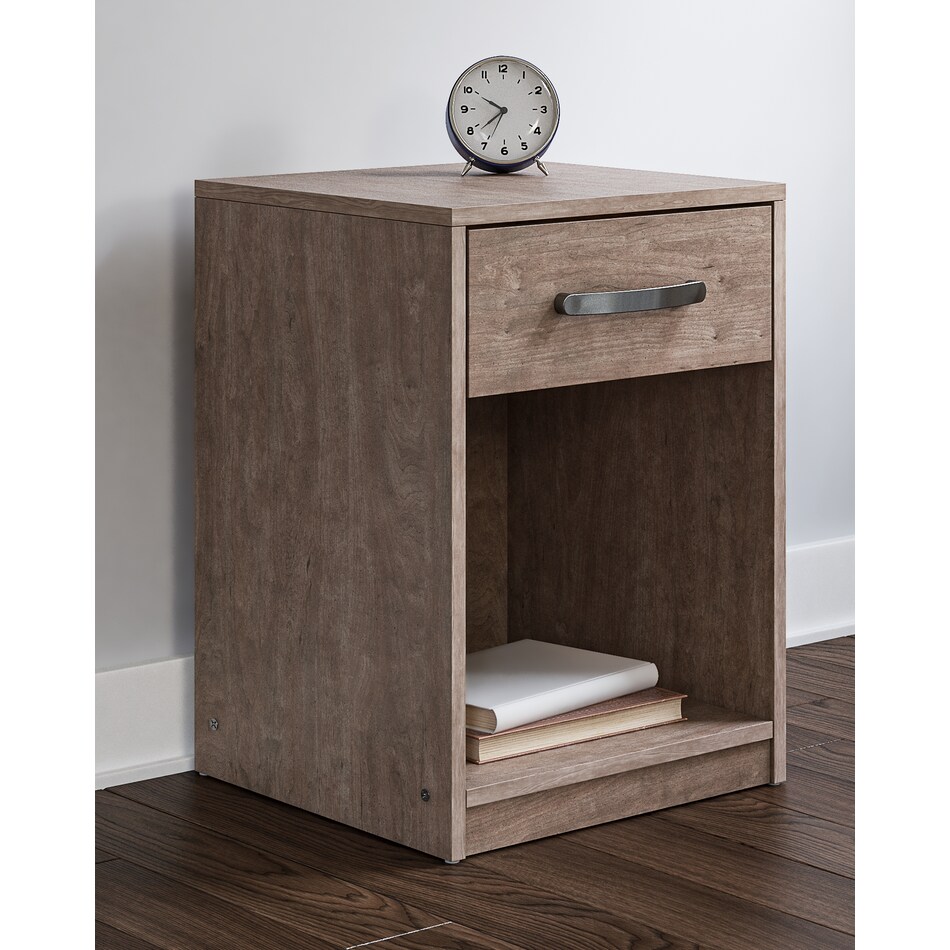 flannia gray nightstand   