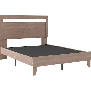 FLANNIA QUEEN PANEL PLATFORM BED