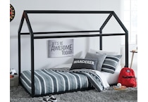 flannibrook black twin headboard   