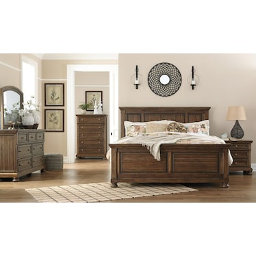 FLYNNTER KING PANEL BED