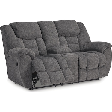 Foreside Reclining Loveseat with Console