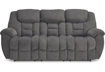 foreside charcoal reclining sofa   