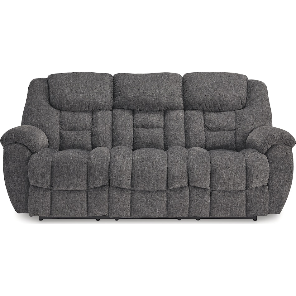 foreside charcoal reclining sofa   