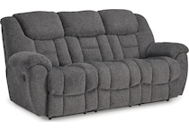 foreside charcoal reclining sofa   