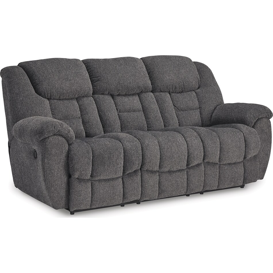 foreside charcoal reclining sofa   