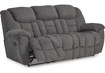 foreside charcoal reclining sofa   