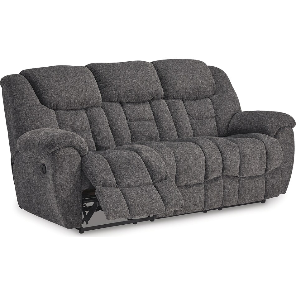 foreside charcoal reclining sofa   