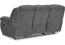 foreside charcoal reclining sofa   