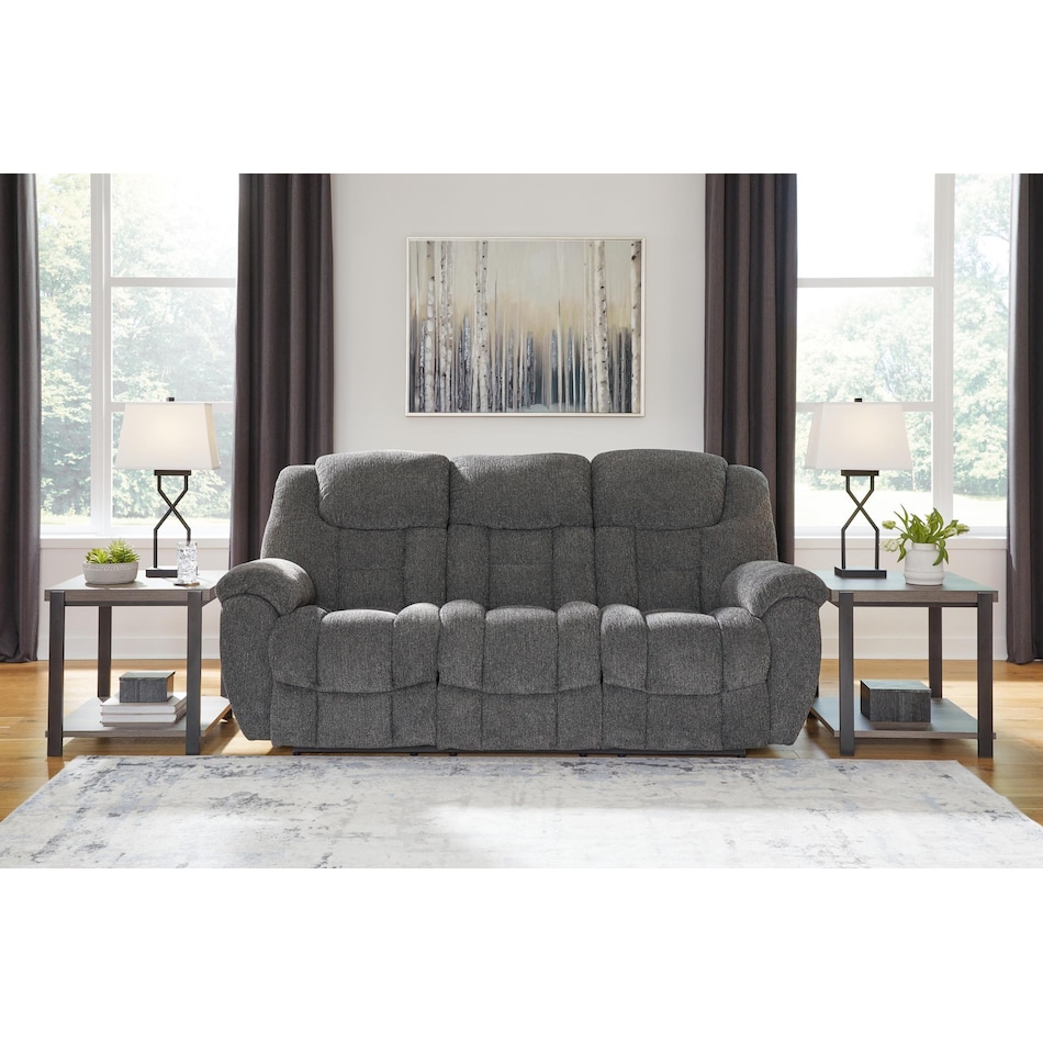 foreside grey reclining sofa   