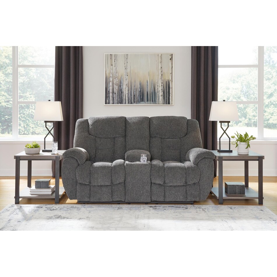 foreside reclining console loveseat   