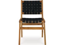 fortmaine black brown side chair   
