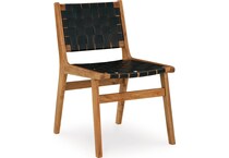 fortmaine black brown side chair   