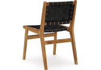 fortmaine black brown side chair   