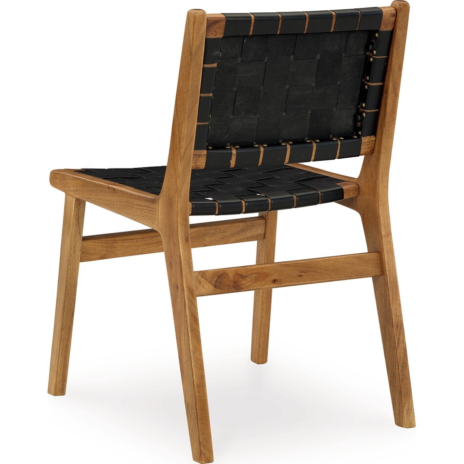 fortmaine black brown side chair   