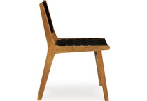 fortmaine black brown side chair   