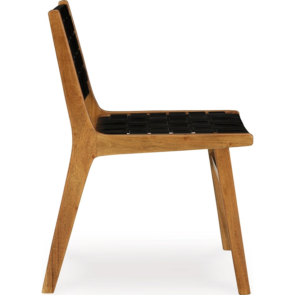 fortmaine black brown side chair   