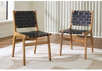 fortmaine black brown side chair   