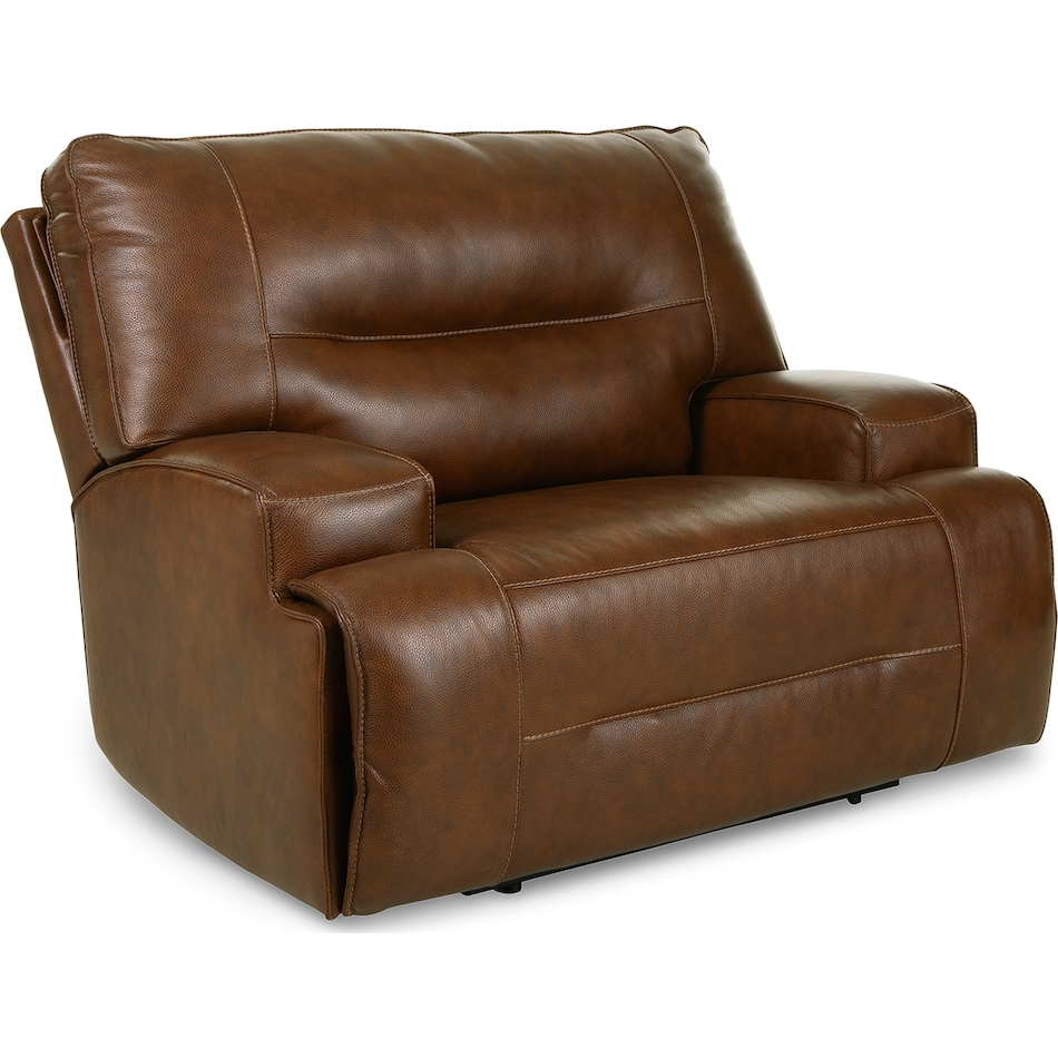 francesca auburn power leather recliner   