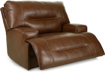 francesca auburn power leather recliner   