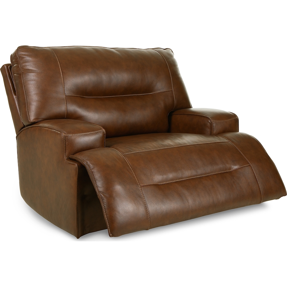 francesca auburn power leather recliner   