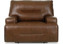 francesca auburn power leather recliner   