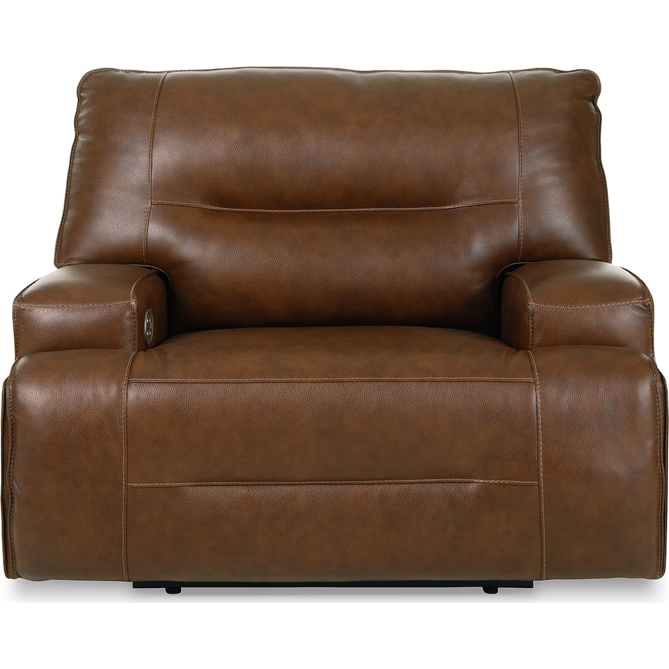 francesca auburn power leather recliner   