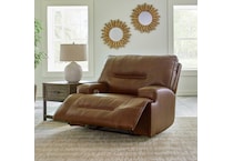 francesca auburn power leather recliner   