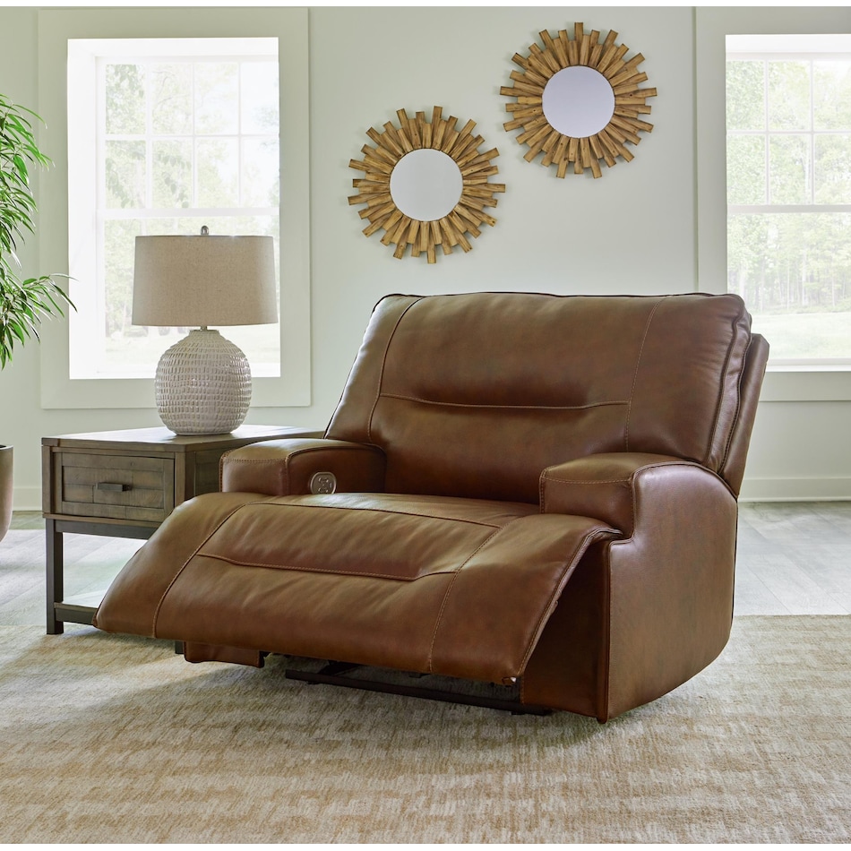 francesca auburn power leather recliner   