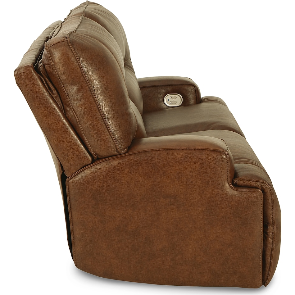 francesca auburn power leather reclining sofa   