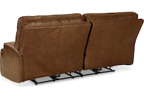 francesca auburn power leather reclining sofa   