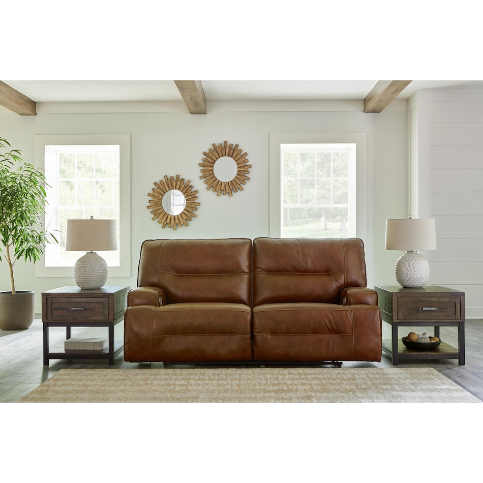 francesca power leather reclining sofa   