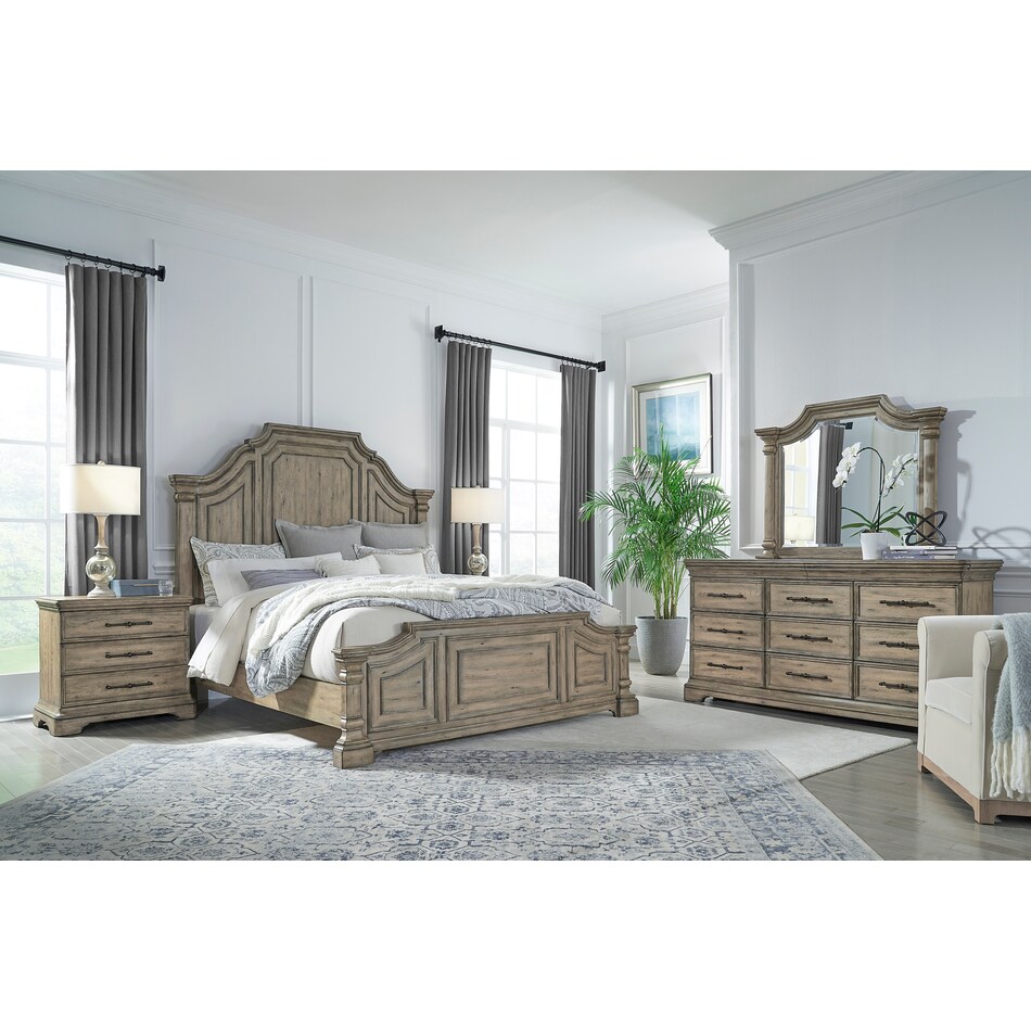 franklin rustic taupe mirror   