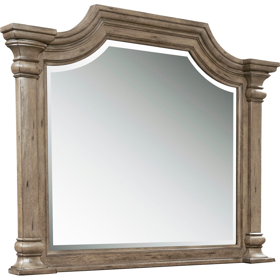 franklin rustic taupe mirror   