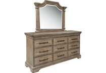 franklin rustic taupe mirror   