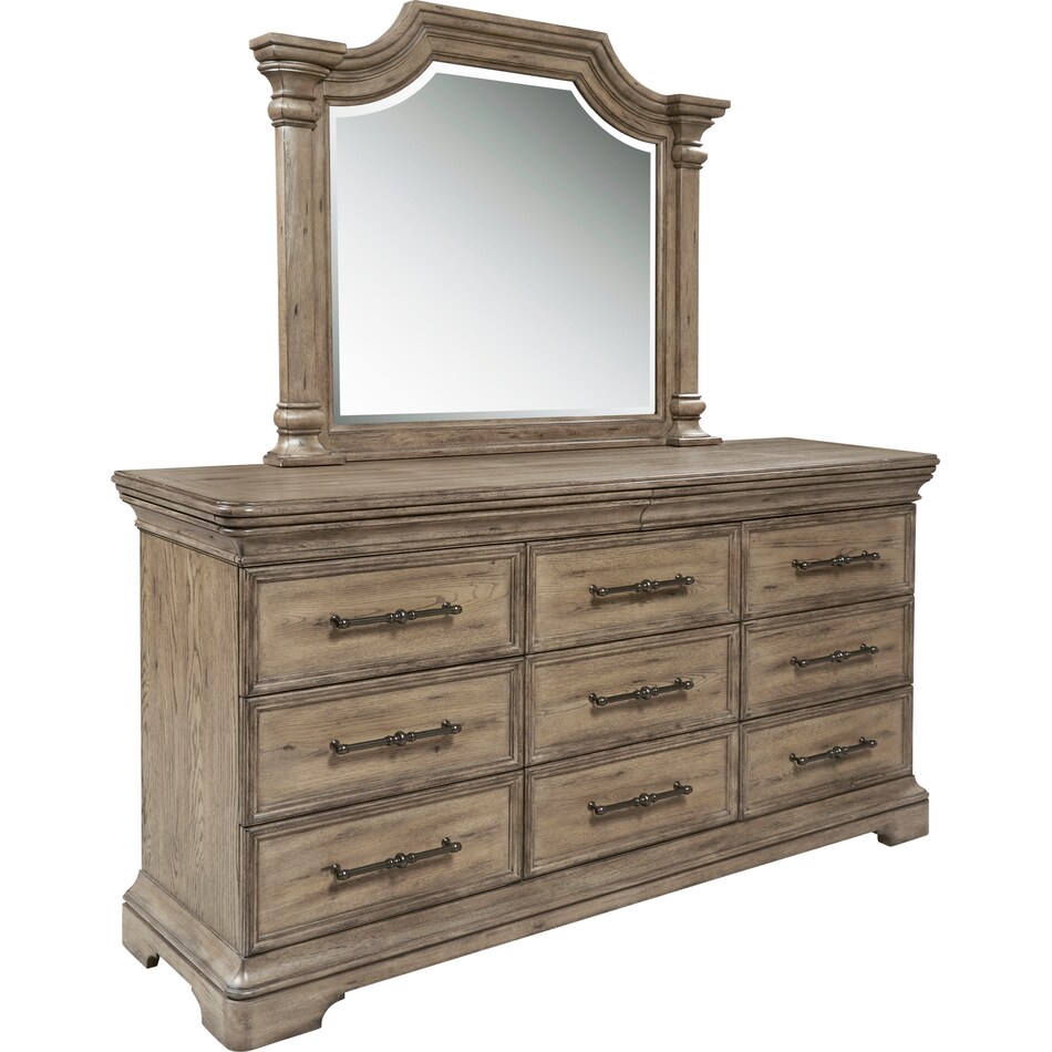 franklin rustic taupe mirror   