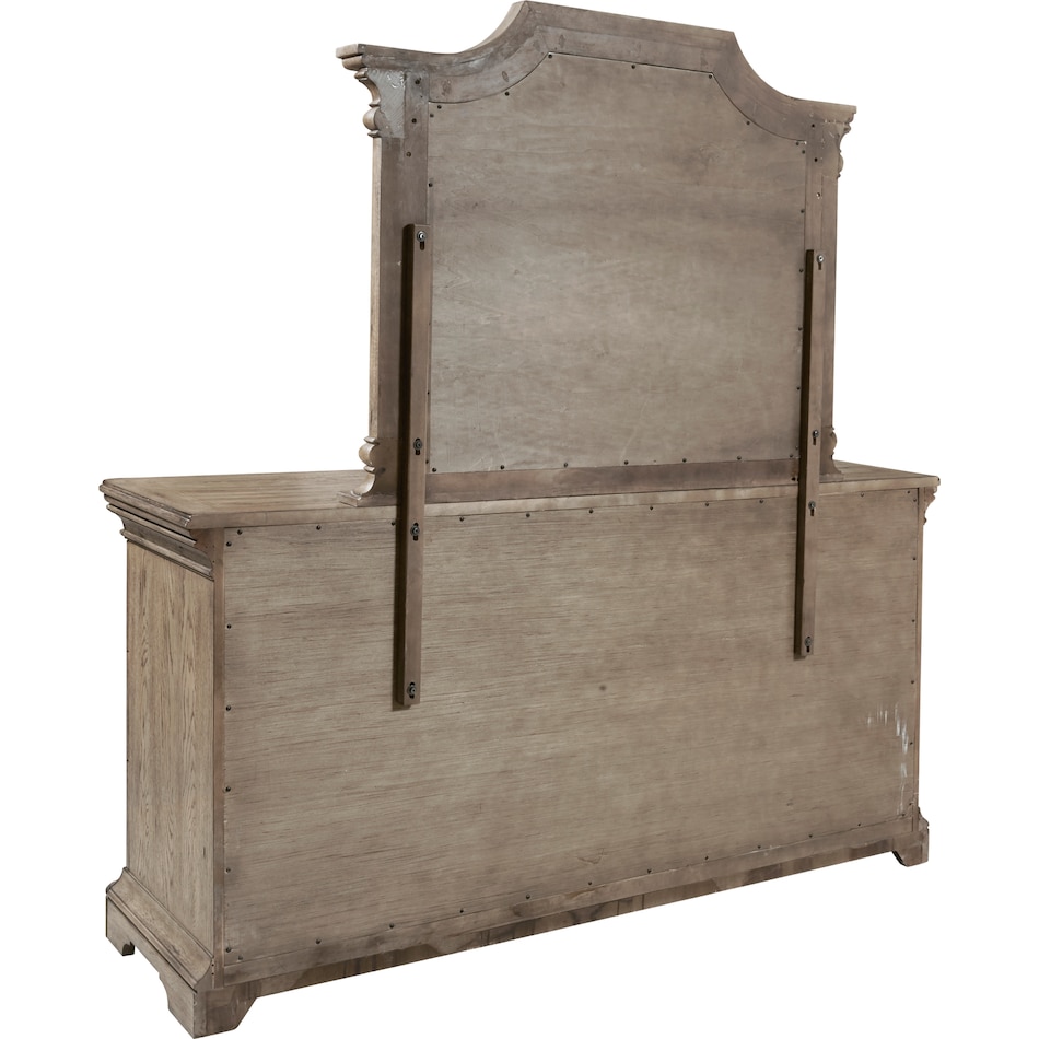 franklin rustic taupe mirror   