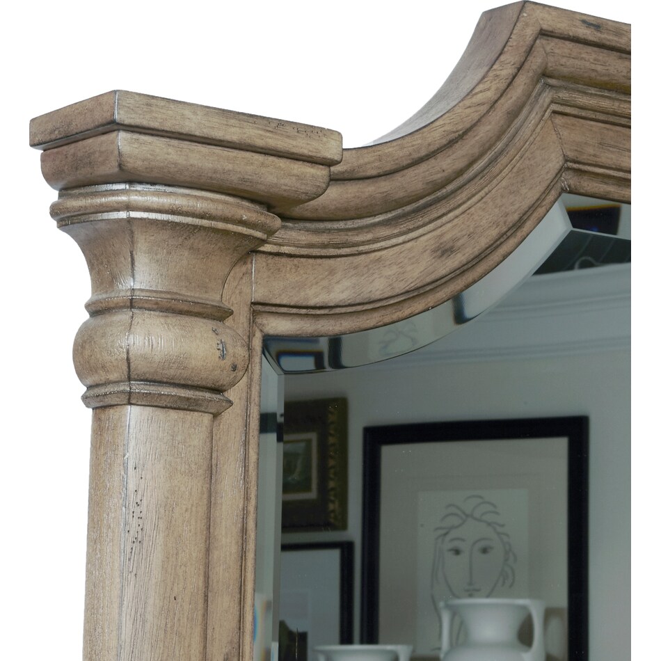 franklin rustic taupe mirror   