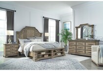 franklin rustic taupe nightstand   