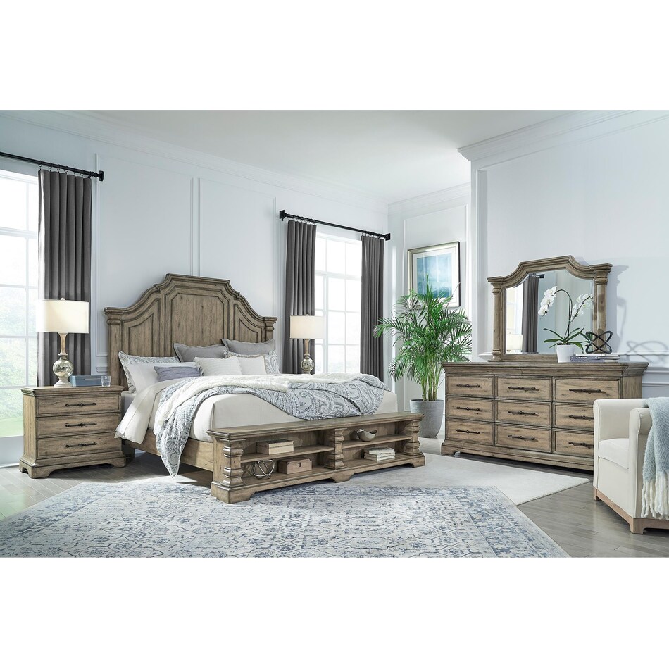 franklin rustic taupe nightstand   