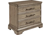 franklin rustic taupe nightstand   