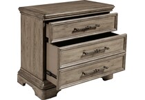 franklin rustic taupe nightstand   