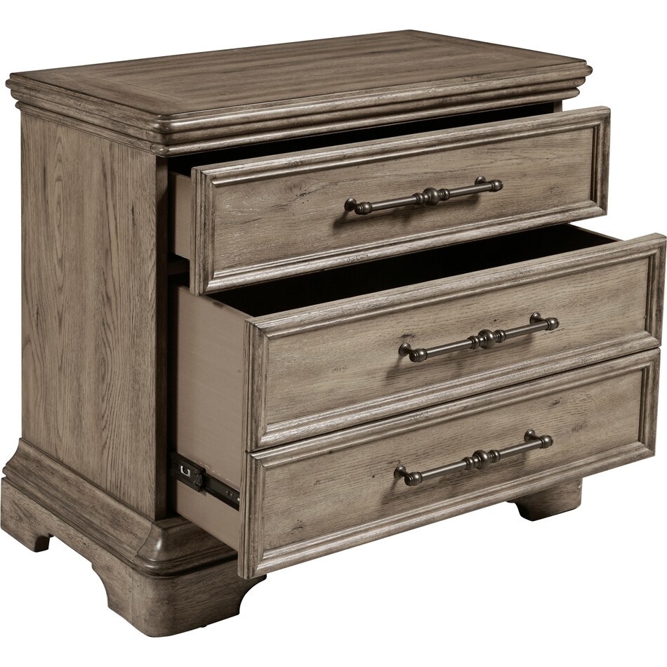 franklin rustic taupe nightstand   